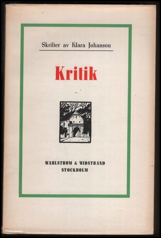 Johanson, Klara | Kritik