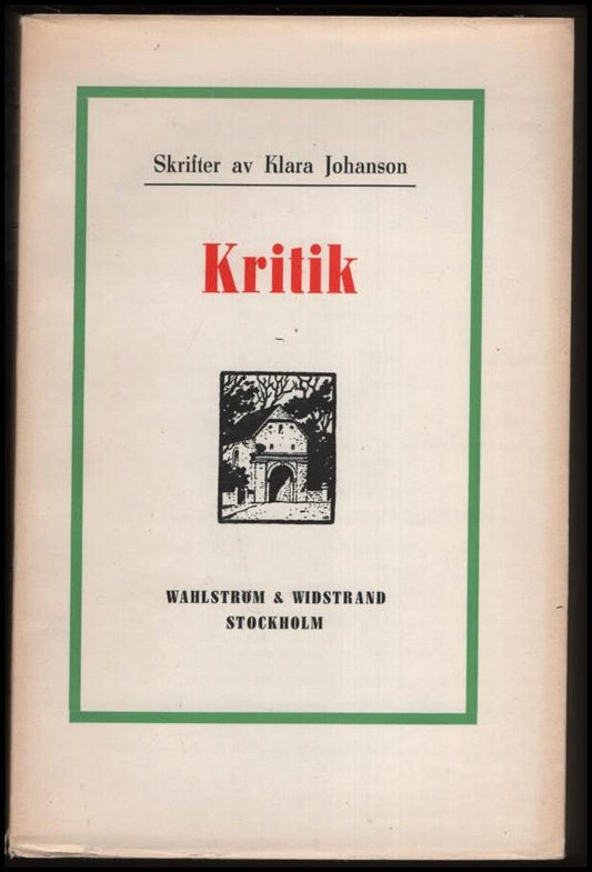 Johanson, Klara | Kritik