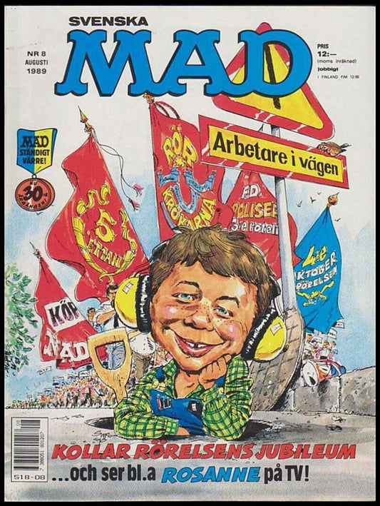Svenska MAD Magazine | 1989 / 8 : Kollar rörelsens jubileum