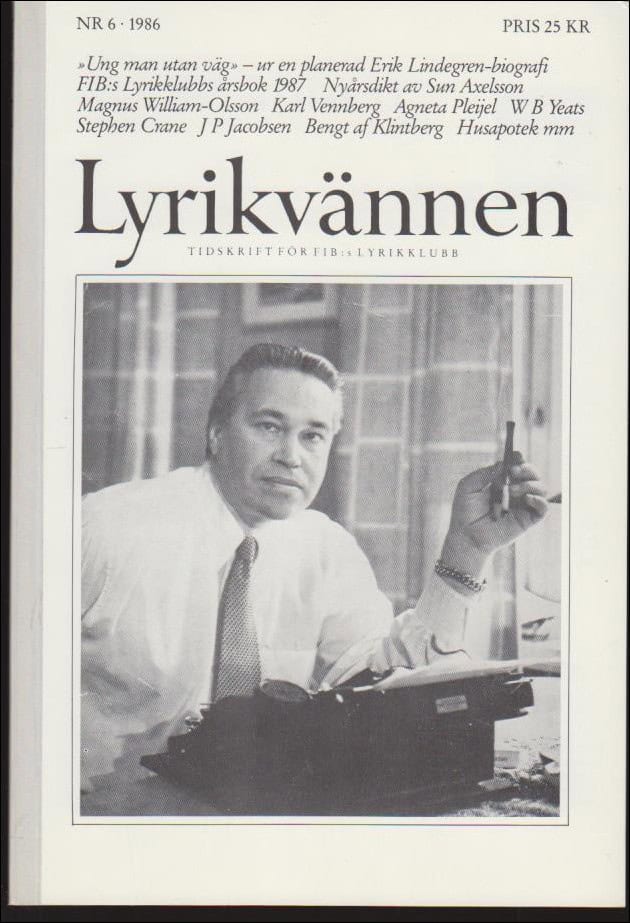 Lyrikvännen | 1986 / 6 : FIB :s Lyrikklubbs årsbok 1987