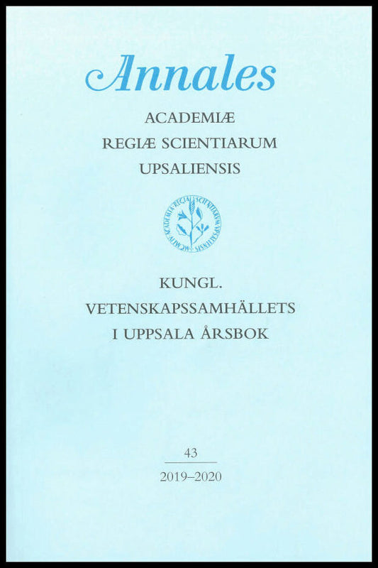 Mähl, Stefan [red.] | Kungl. Vetenskapssamhällets i Uppsala årsbok 43/2019-2020