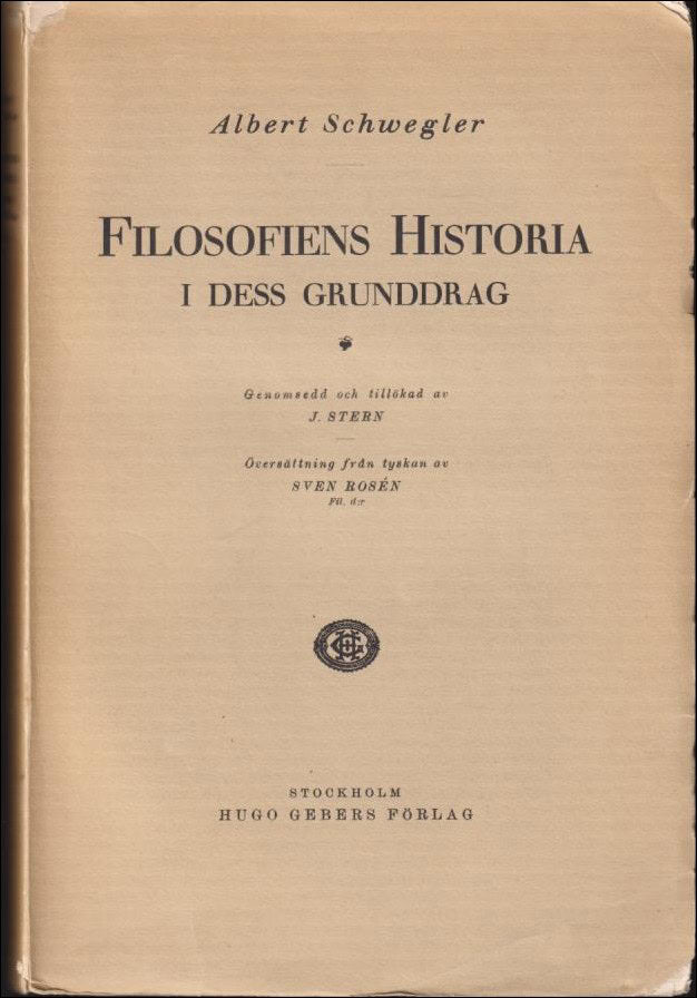 Schwegler, Albert | Filosofiens historia i dess grunddrag