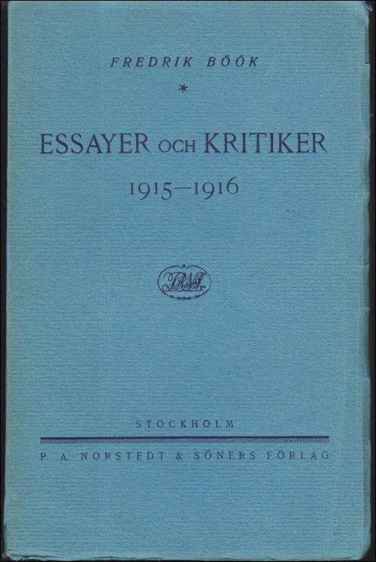 Böök, Fredrik | Essayer och kritiker 1915-1916