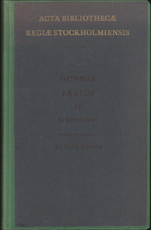 Ekner, Reidar | Gunnar Ekelöf : En bibliografi