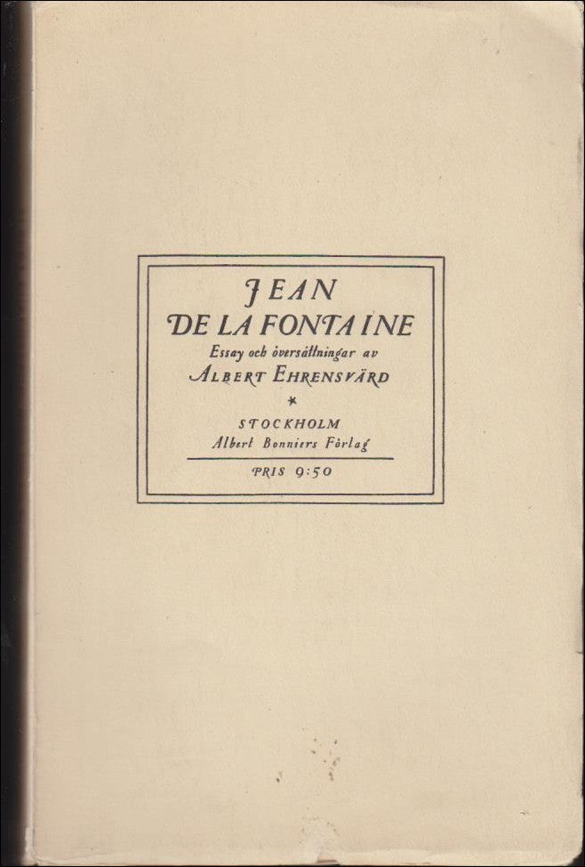 Ehrensvärd, Albert | Jean de la fontaine
