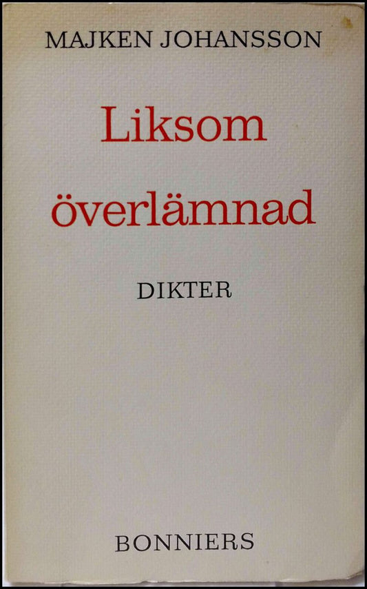 Johansson, Majken | Liksom överlämnad