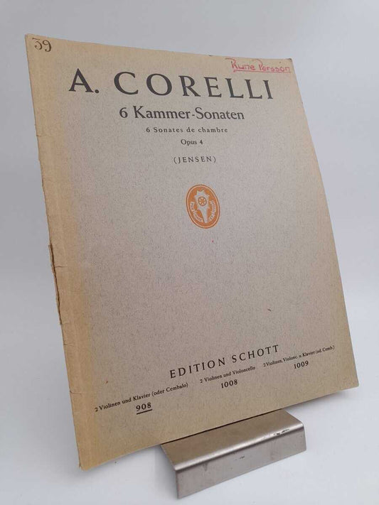 Jensen, G | Sechs Kammer-Sonaten für zwei Violinen und Basso continuo von A. Corelli. op. 4
