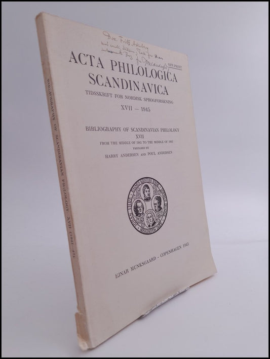 Brøndum-Nielsen, Johs. | Helgason, Jón [ed.] | Acta philologica scandinavica : Tidsskrift for nordisk sprogforskning XVI...