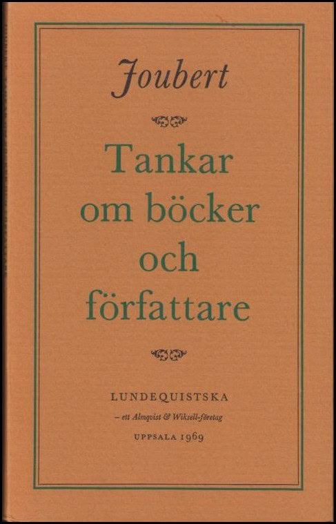 Joubert | Tankar om böcker och författare