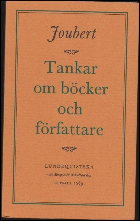 Joubert | Tankar om böcker och författare