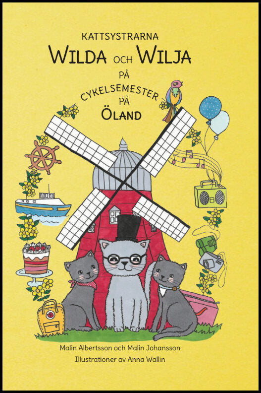Albertsson, Malin | Johansson, Malin | Kattsystrarna Wilda och Wilja på cykelsemester på Öland