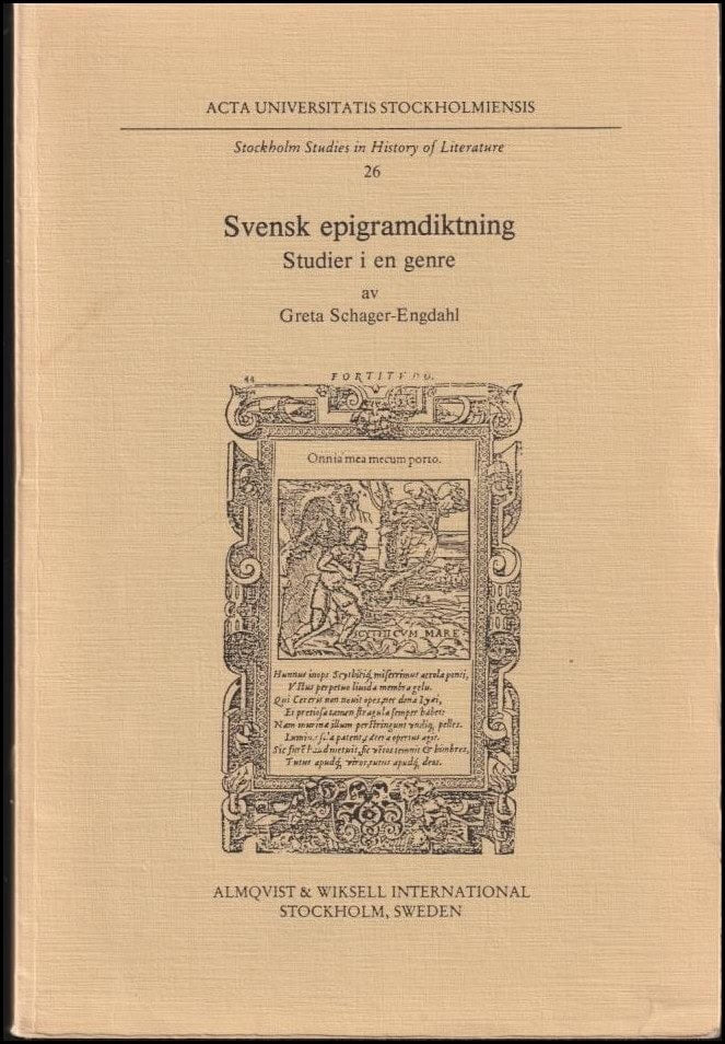 Schager-Engdahl, Greta | Svensk epigramdiktning : Studier i en genre [diss.]