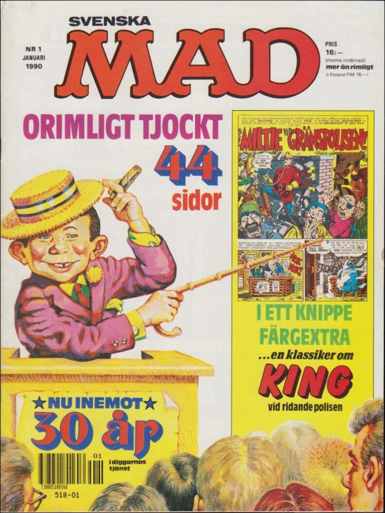 Svenska MAD Magazine | 1990 / 1 : I ett knippe färgextra... En klassiker om King vid ridande poisen