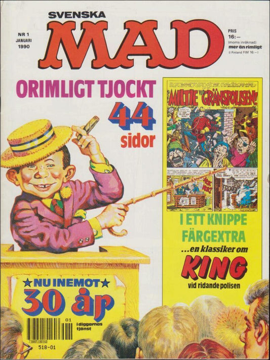 Svenska MAD Magazine | 1990 / 1 : I ett knippe färgextra... En klassiker om King vid ridande poisen