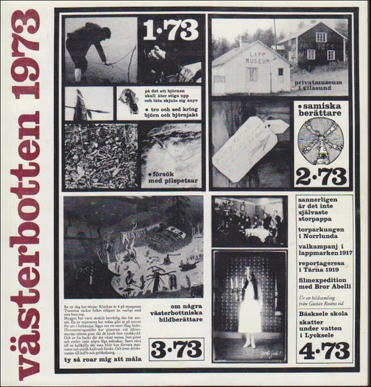 Västerbotten | 1973 / 1-4 : Försök med pilspetsar, tro och sed kring björn och  jakt - Samiska berättare - Om några väst...