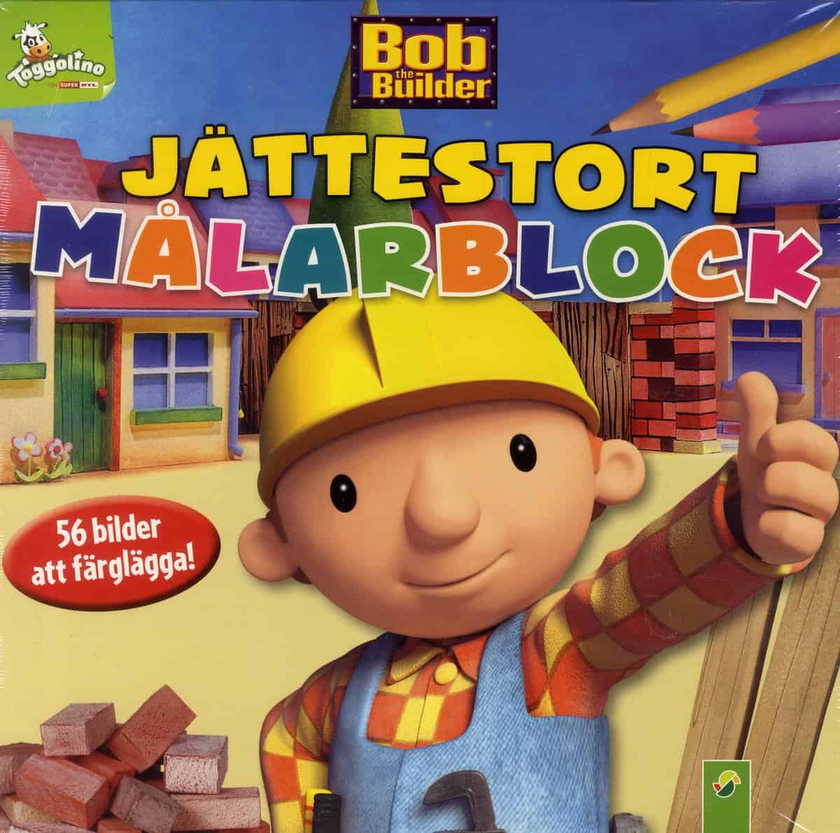 Byggar Bob : Jättestort målarblock, 56 bilder att färglägga!