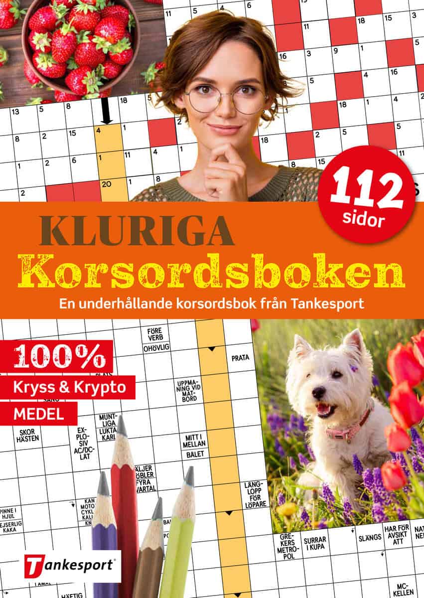Stålberg, Monika [red.] | Kluriga korsordsboken : Medellätta kryss