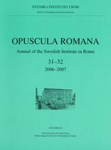 Alroth, Brita | Opuscula Romana Annual of the Swedish Institute in Rome