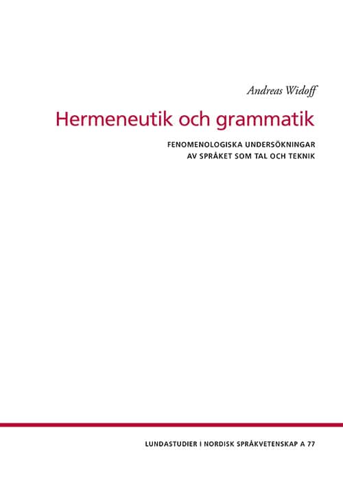 Widoff, Andreas | Hermeneutik och grammatik