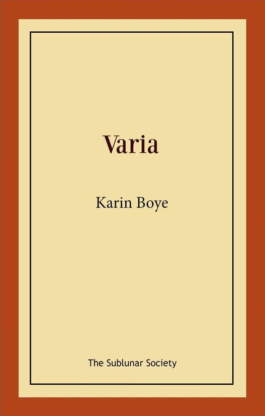 Boye, Karin | Varia