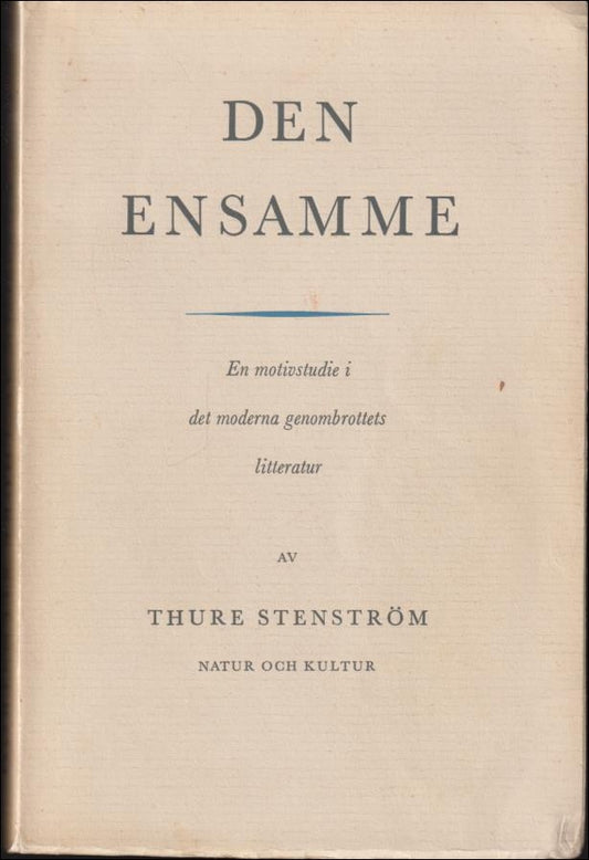 Stenström, Thure | Den ensamme
