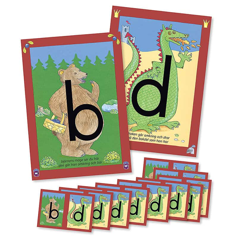 b- och d-planscher (inkl. 10 småkort) : Och d-planscher (inkl. 10 småkort) : och d-planscher (inkl. 10 småkort) : och d-...