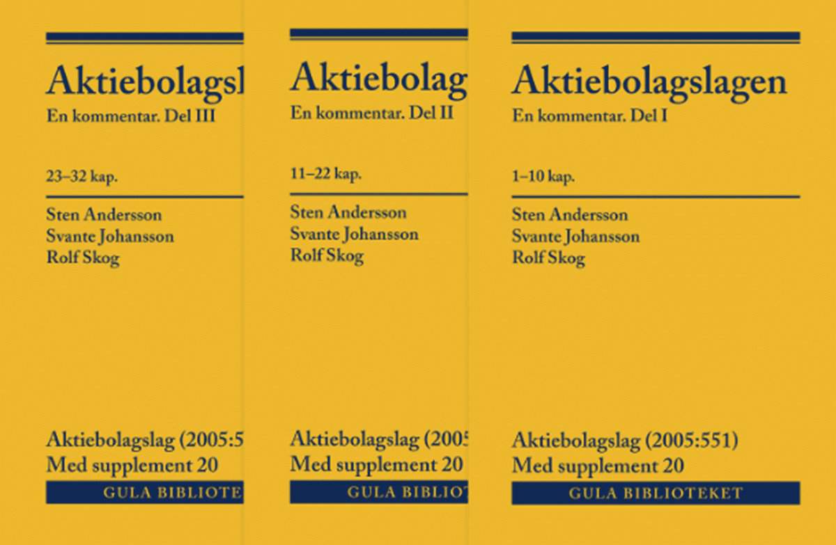 Andersson, Sten | Johansson, Svante | Skog, Rolf | Aktiebolagslagen, del I-III : En kommentar