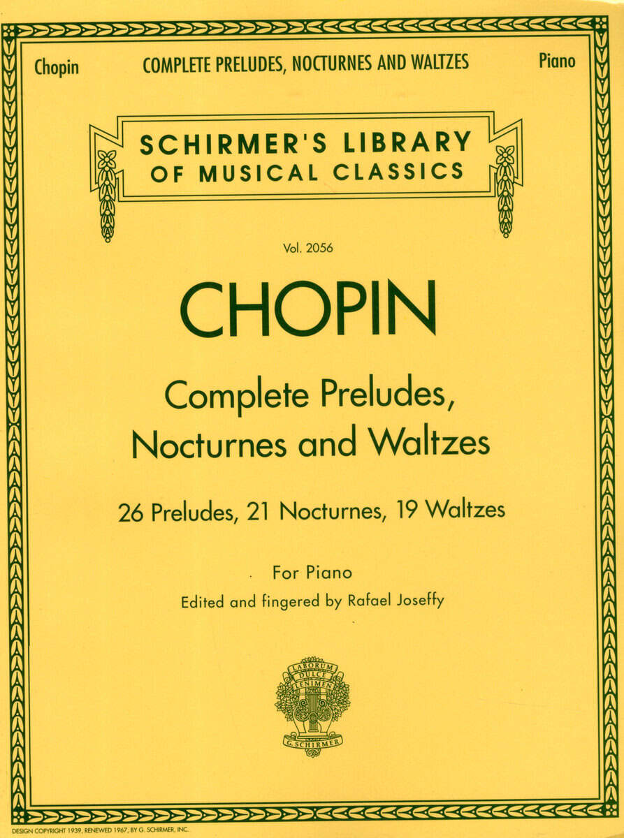 Joseffy, Rafael [red.] | Frederic Chopin : Complete Preludes, Nocturnes and Waltzes