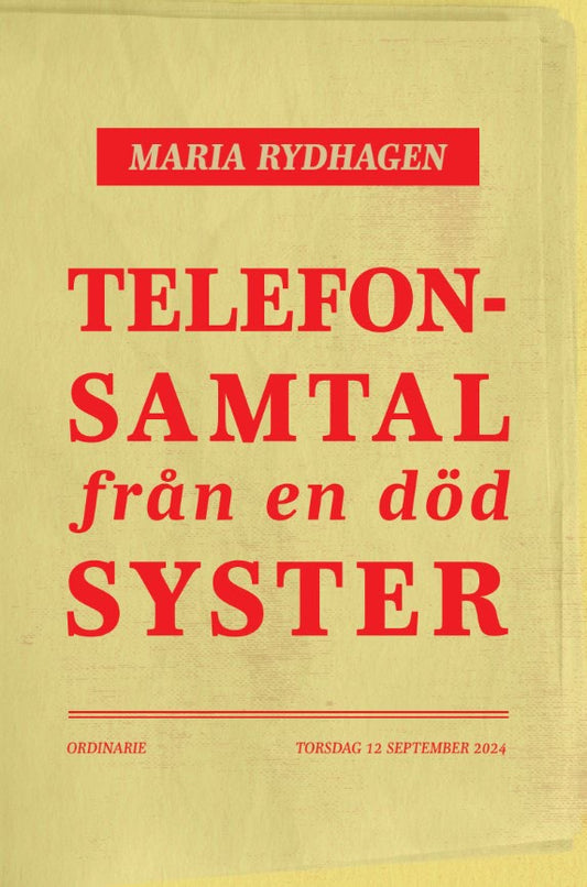 Rydhagen, Maria | Telefonsamtal från en död syster