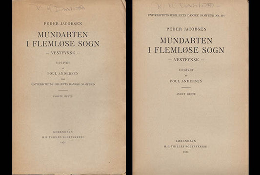 Jacobsen, Peder | Mundarten i Flemløse Sogn : Vestfynsk. Første - Andet hefte