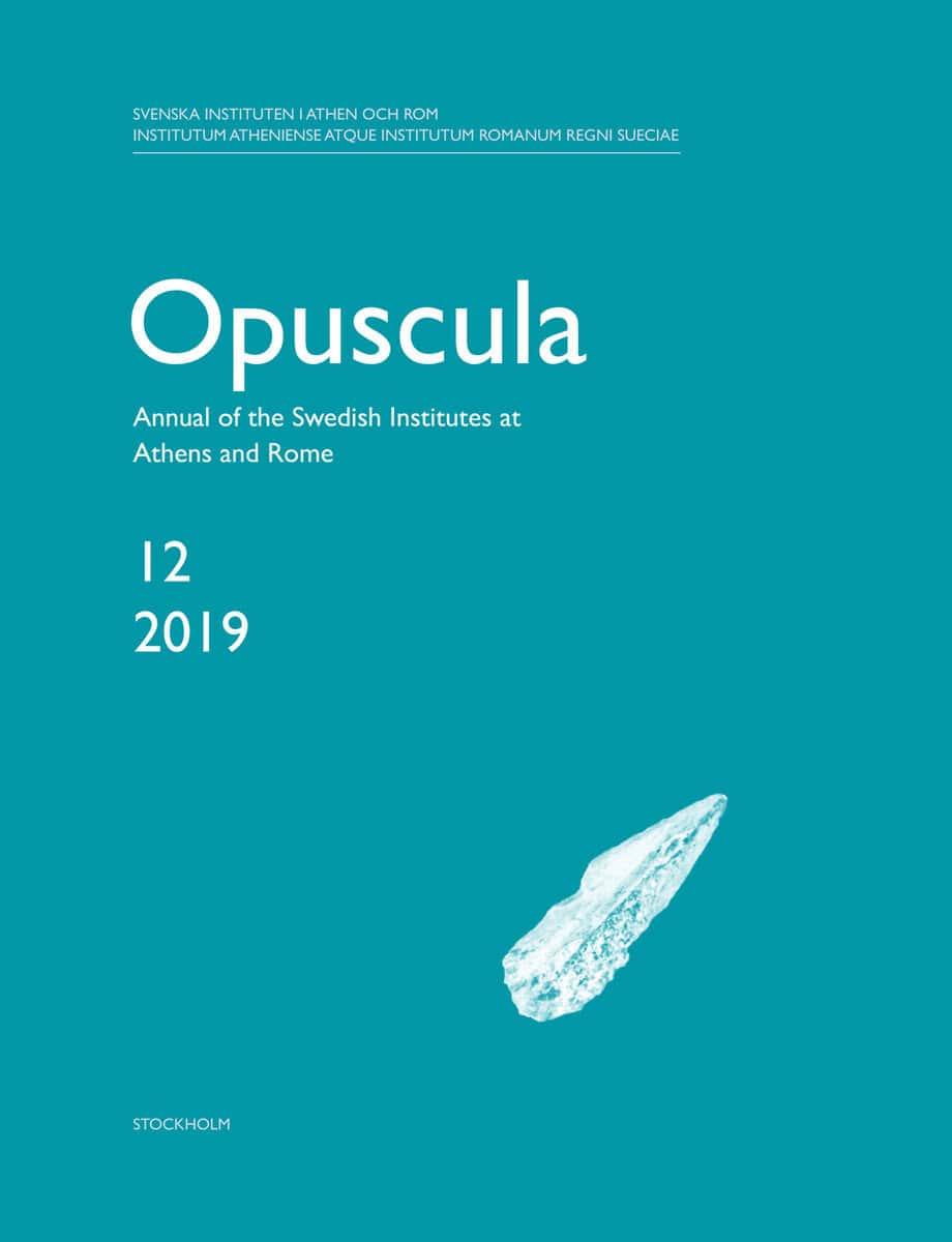 Ingvarsson-Sundström, Anne | Opuscula 12 | 2019