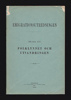 Sundbärg, Gustav | Det svenska folklynnet : Aforismer af Gustav Sundbärg (Emigrationsutredningen)
