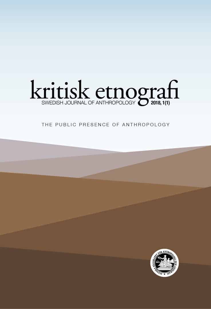Hagberg, Sten | Hellman, Jörgen [red.] | kritisk etnografi – Swedish Journal of Anthropology, 2018, Vol 1
