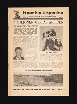 Konsten i sporten : Förteckning på uppdrag av Riksidrottsförbundets samarbetskommitté och Sveriges allmänna biblioteksfö...