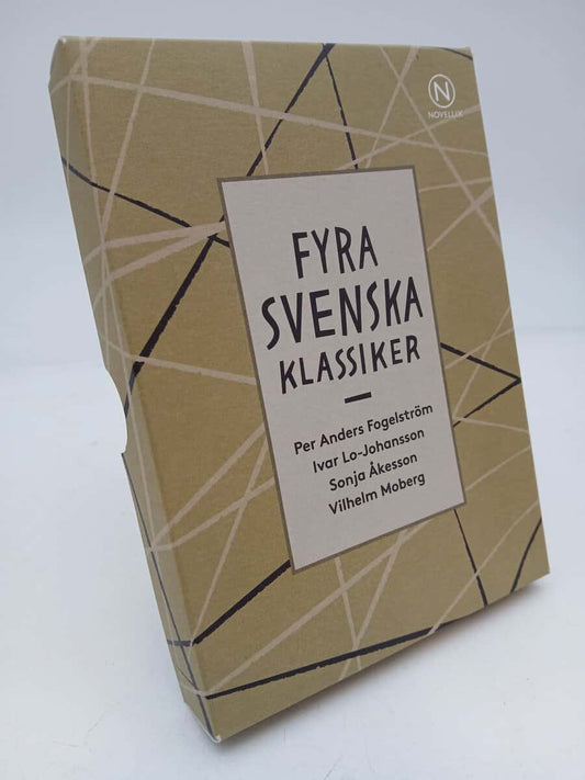 Fogelström, Per Anders | Lo-Johansson, Ivar | Åkesson, Sonja | Moberg, Vilhelm | Presentask med fyra svenska klassiker III