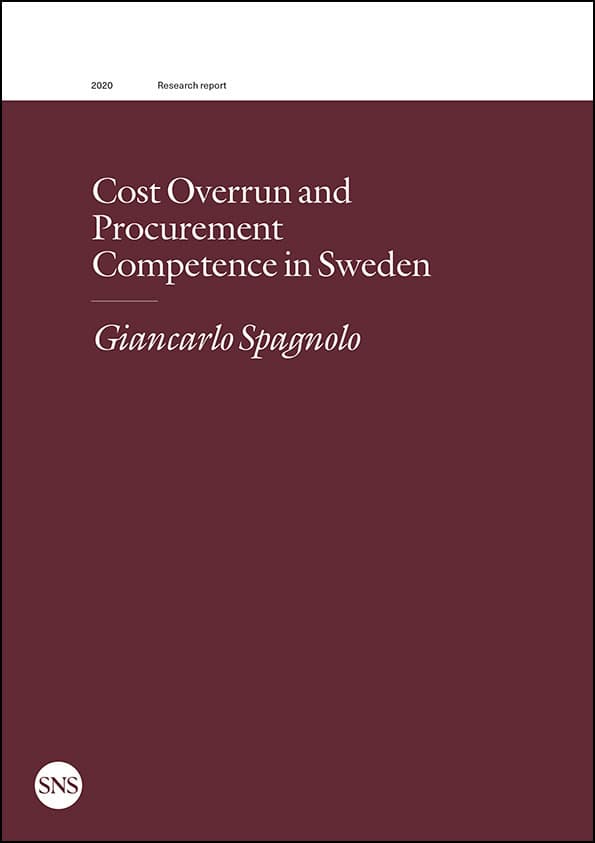 Spagnolo, Giancarlo | Cost overrun and procurement competence in Sweden
