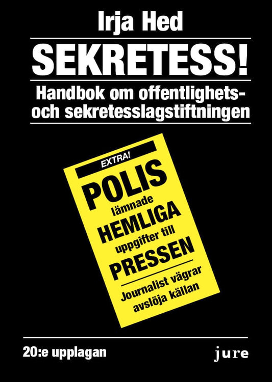 Hed, Irja | Sekretess! : Handbok om offentlighets- och sekretesslagstiftningen