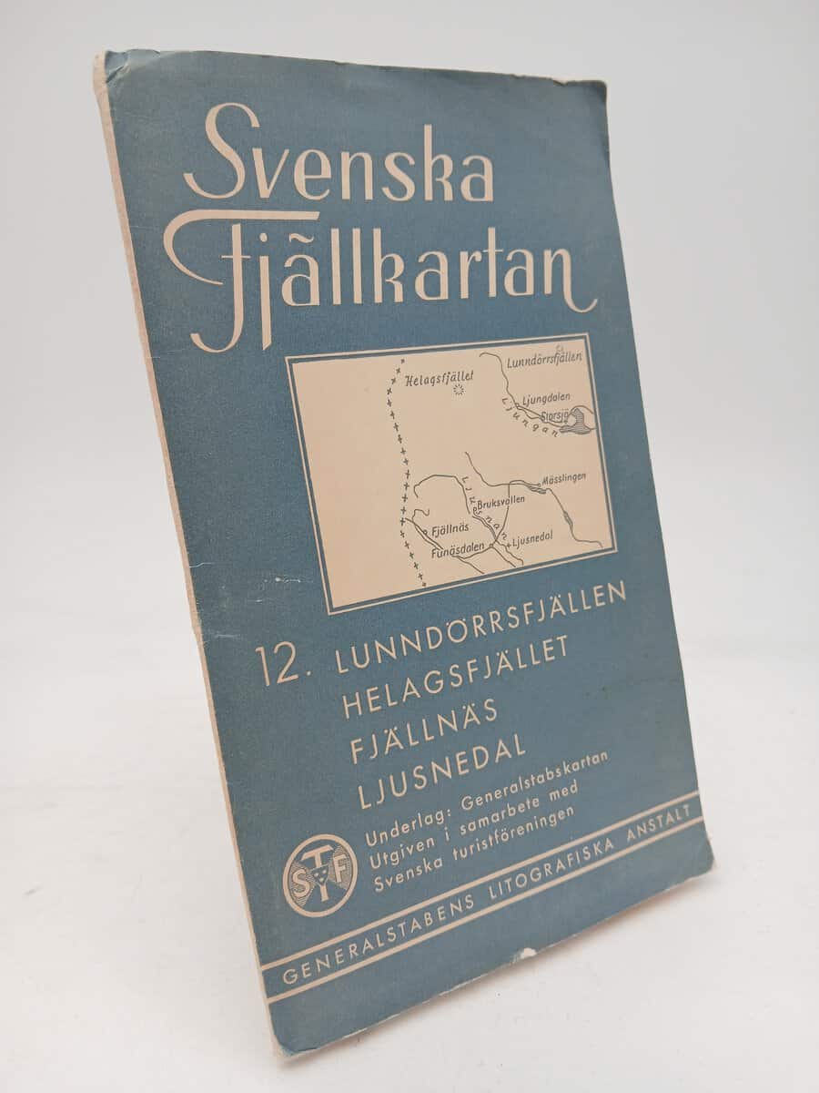 Svenska Turistföreningen | Svenska fjällkartan : Bl. 12, Lunndörrsfjällen : Helagsfjället : Fjällnäs : Ljusnedal