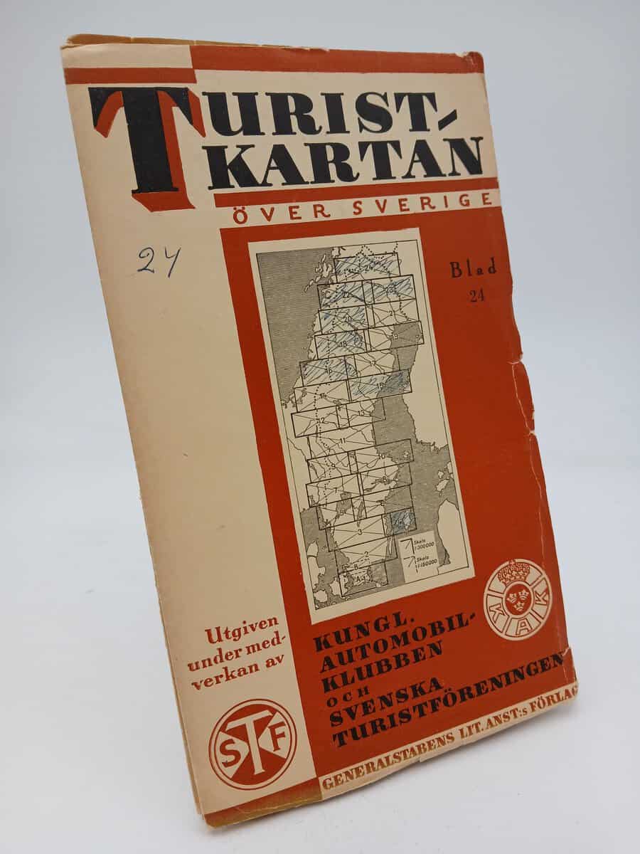 utgiven under medverkan av Kungl. automobilklubben och Svenska turistföreningen | Turistkartan över Sverige : Blad 24
