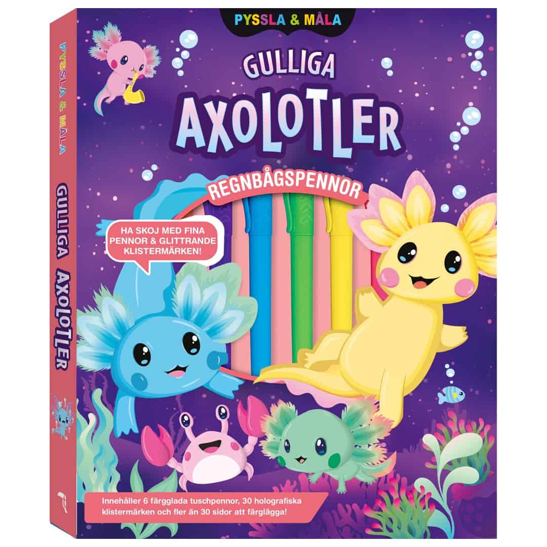 Pyssla och måla : Gulliga axolotler