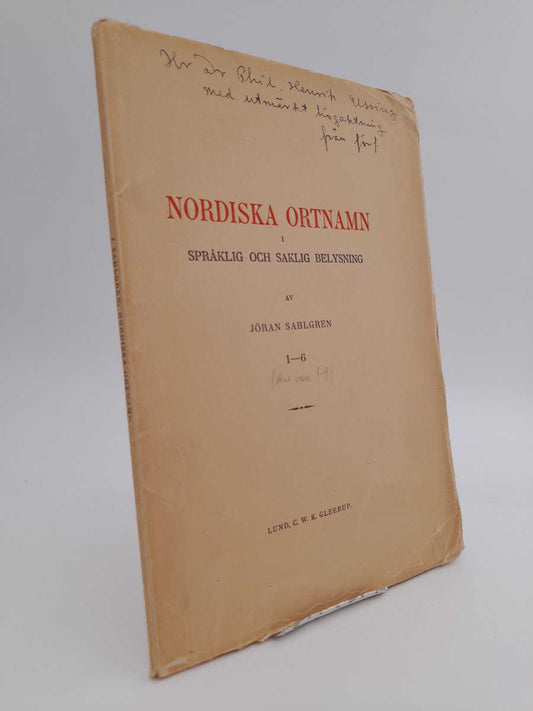 Sahlgren, Jöran | Nordiska ortnamn : I språklig och saklig belysning