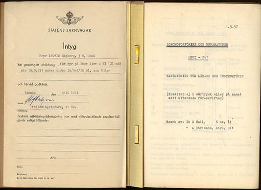 Statens Järnvägar | Lokomotorförare och reparatörer LMOT - Z61 : Handledning för lärare och instruktörer