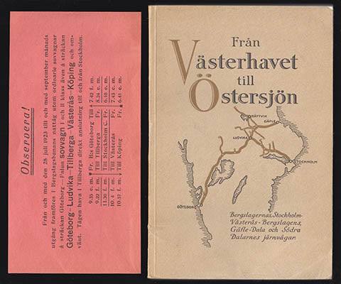 Åsbrink, Gustaf | Från Västerhavet till Östersjön : Resehandbok över Bergslagernas, Stockholm-Västerås-Bergslagens, Gävl...