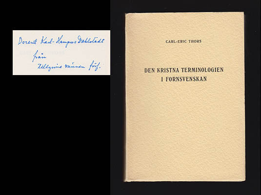 Thors, Carl-Eric | Den kristna terminologien i fornsvenskan : Helsingfors 1957