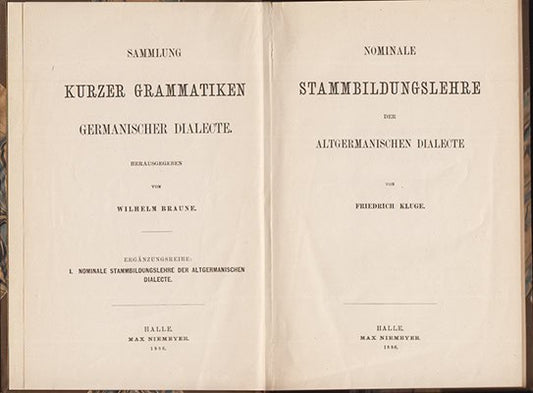 Kluge, Friedrich | Nominale Stammbildungslehre : der Altgermaischen Dialekte