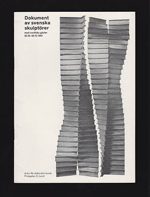 Bråhammar, Gunnar | Robertson, Viola  et al | Dokument av svenska skulptörer : Nationalmuseum 9/12 1988-27/3 1989