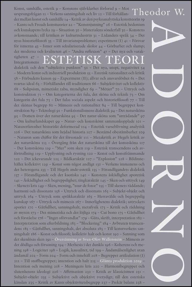 Adorno, Theodor W. | Estetisk teori