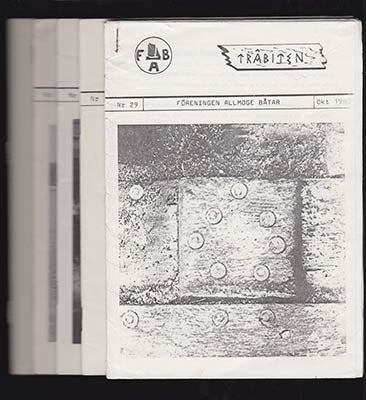 Träbiten : Medlemsblad för FAB. Föreningen Allmoge båtar. Nr 29 Okt 1980 + Nr 31 Mars 1981 + Nr 32 Juni 1981 + Nr 33 Okt...