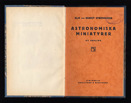 Strömgren, Elis | Strömgren, Bengt | Astronomiska miniatyrer : Ny samling