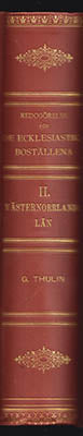 Thulin, Gabriel | Redogörelse : för de ecklesiastika boställena. II. Västernorrlands län